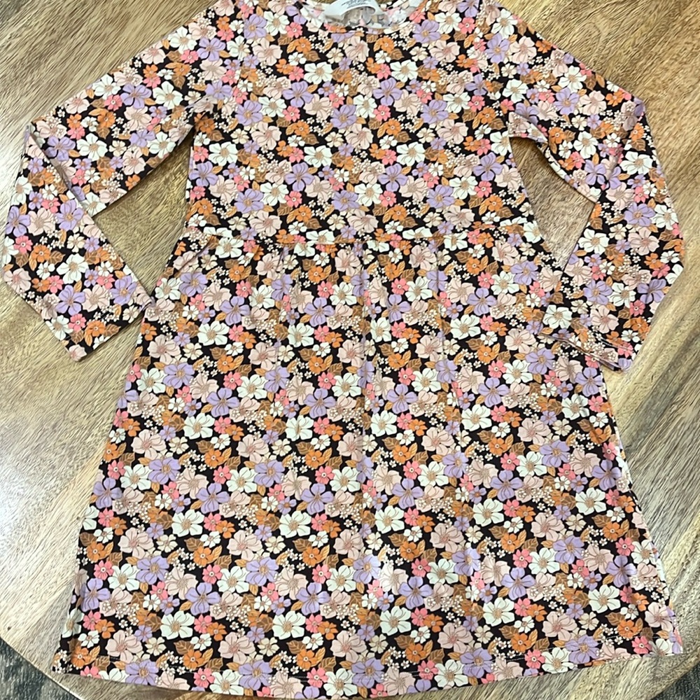 Cotton dress, floral A-line